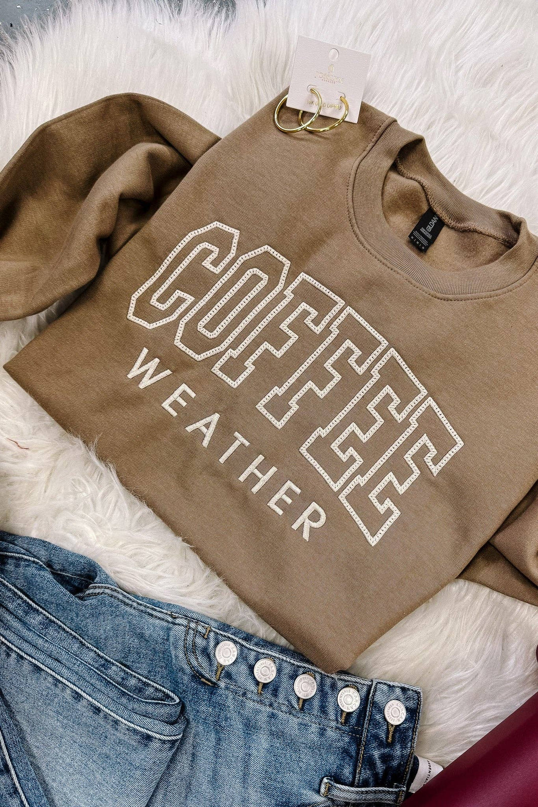 Embroidered Coffee Weather Sweatshirt