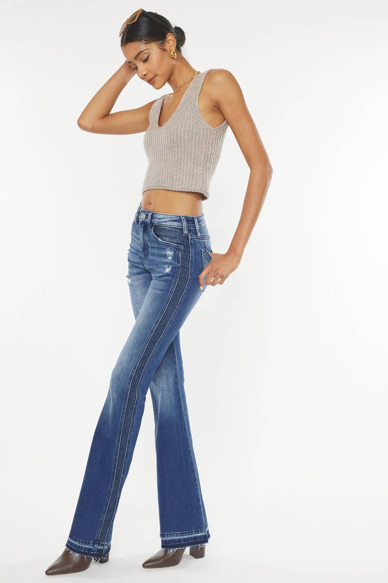 Kelsea Contrast Side Panel Flares