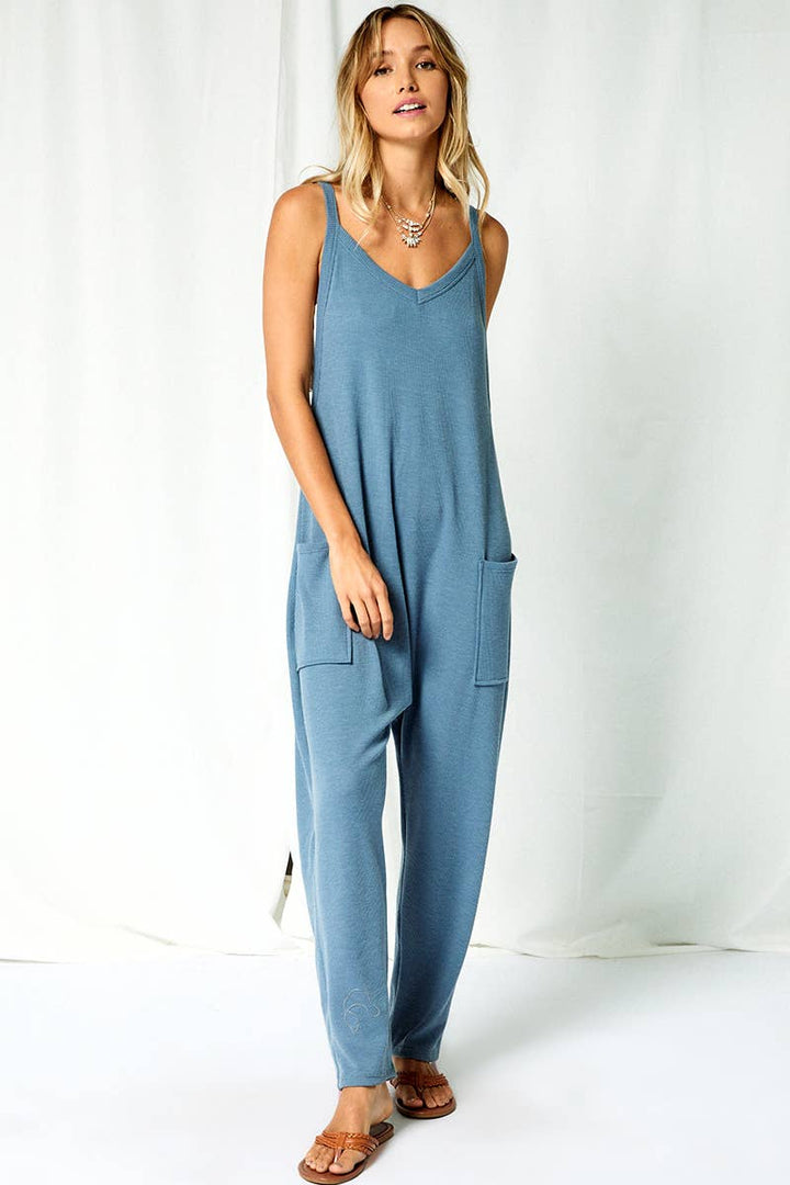 Harlem Waffle Jumpsuit with Pockets