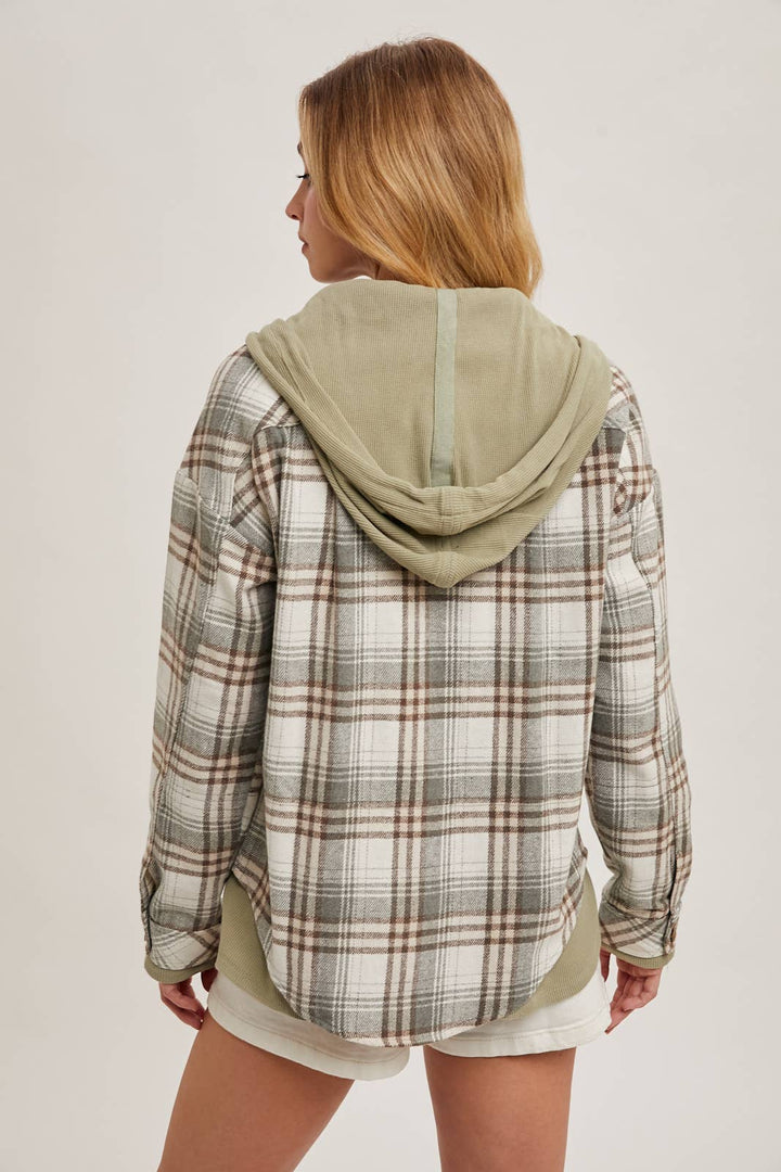 Bethany Hooded Plaid Jacket