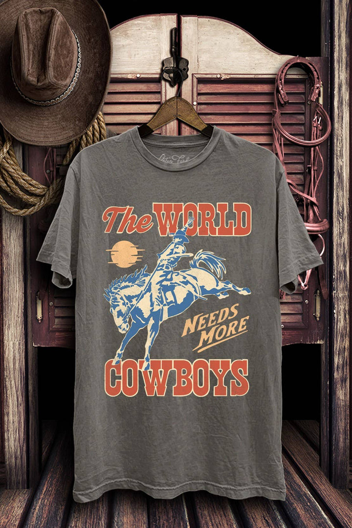 The World Needs More Cowboys Graphic Top