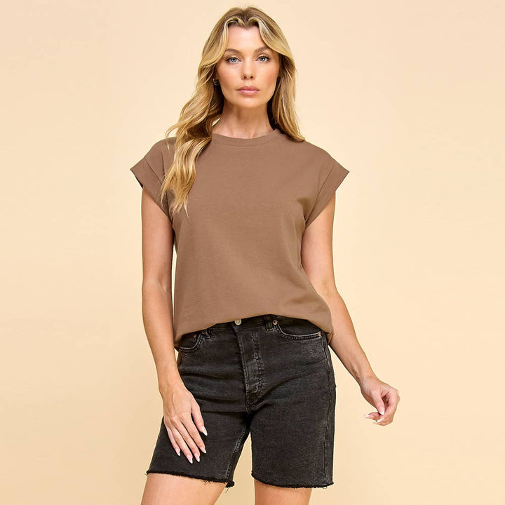 Short Sleeve Solid Top