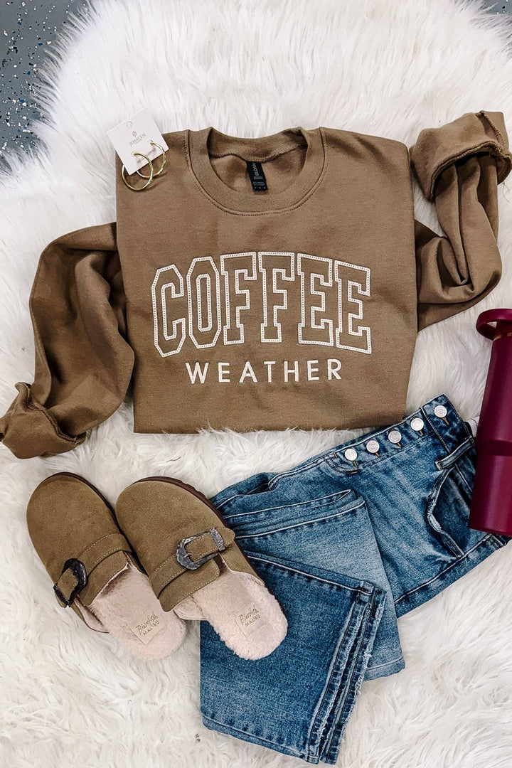 Embroidered Coffee Weather Sweatshirt