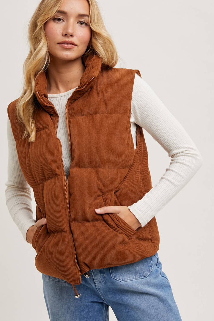 Bridget Corduroy Puffer Vest