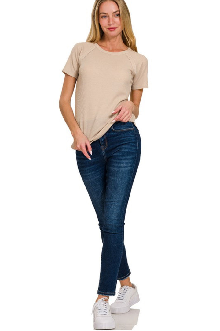 Baby Waffle Short Sleeve Top