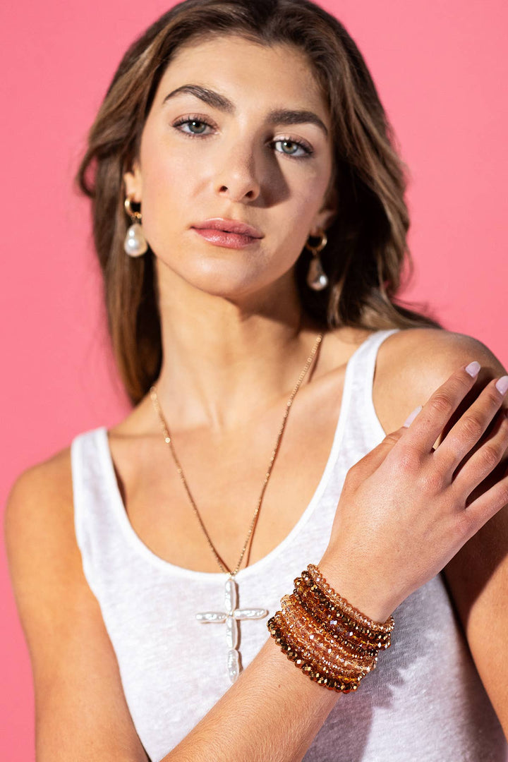 Glass Bead 9 Set Bracelet