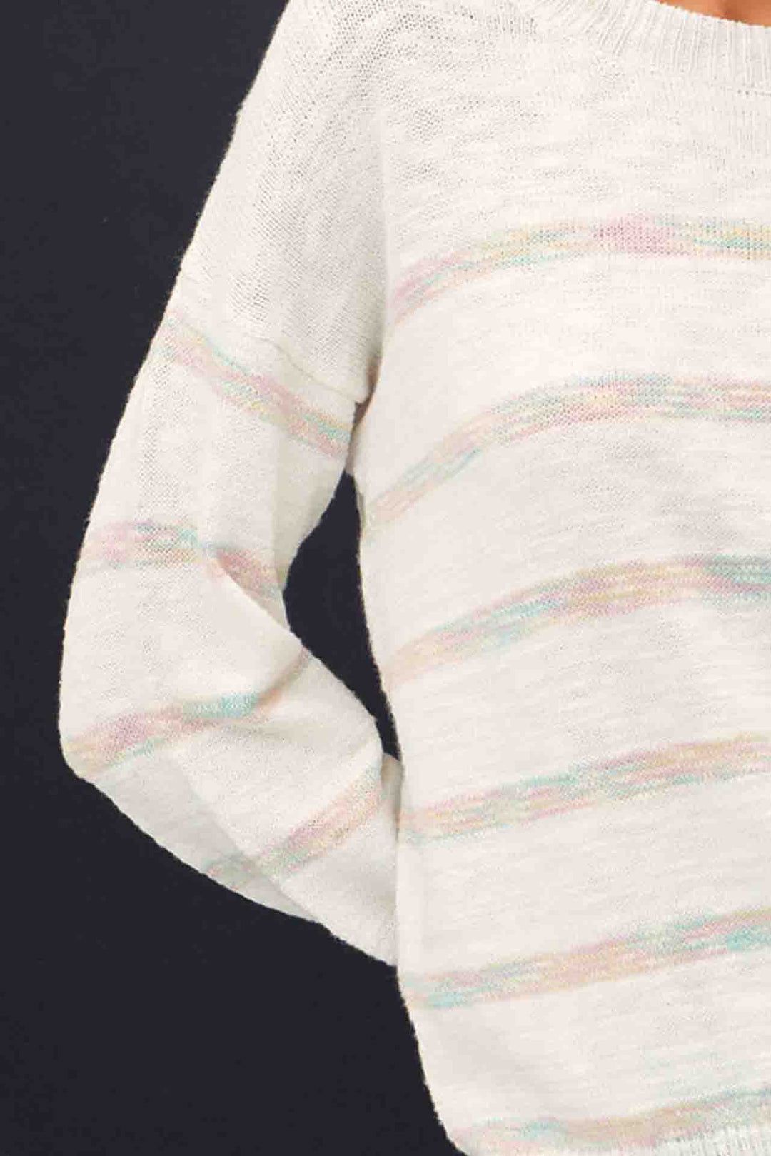 Heather Striped Sweater