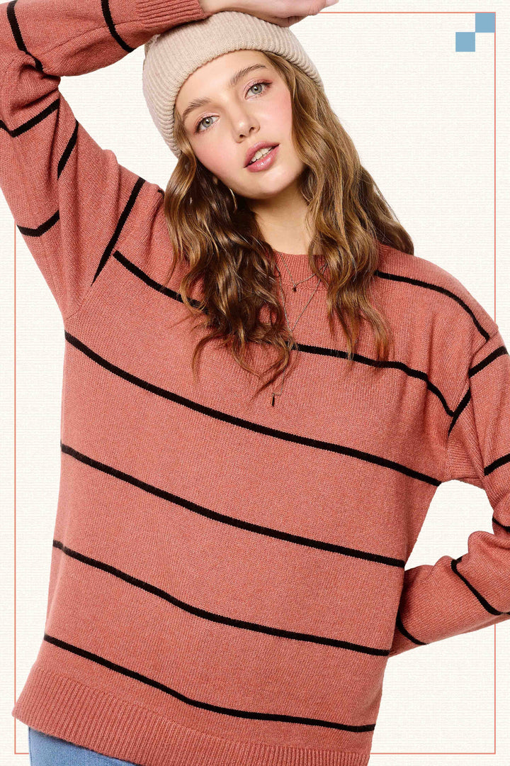 Stripe Crewneck Sweater