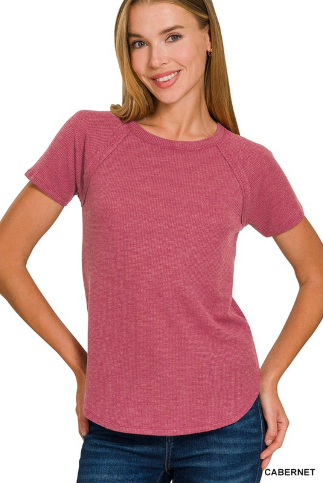 Baby Waffle Short Sleeve Top