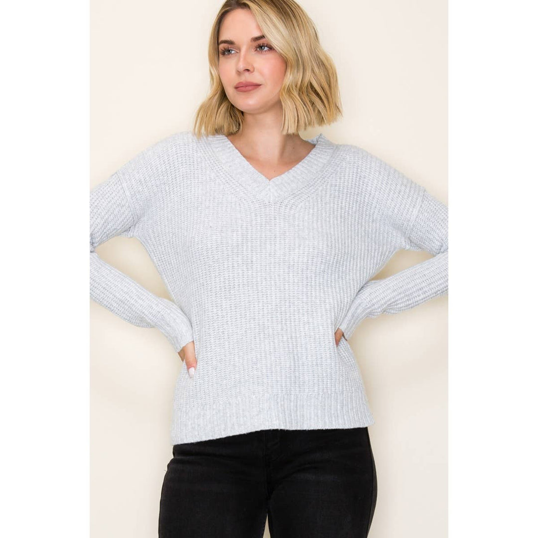 V-Neck Pullover Sweater