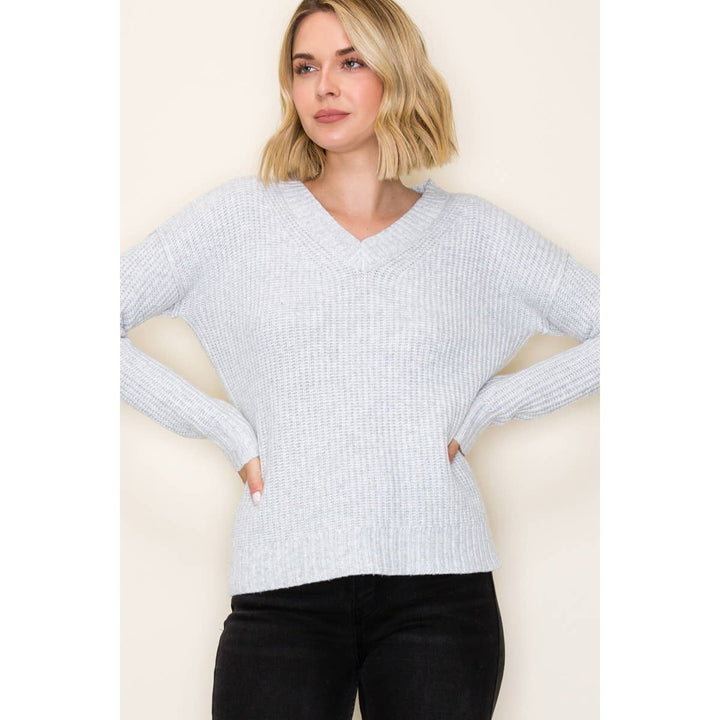 V-Neck Pullover Sweater