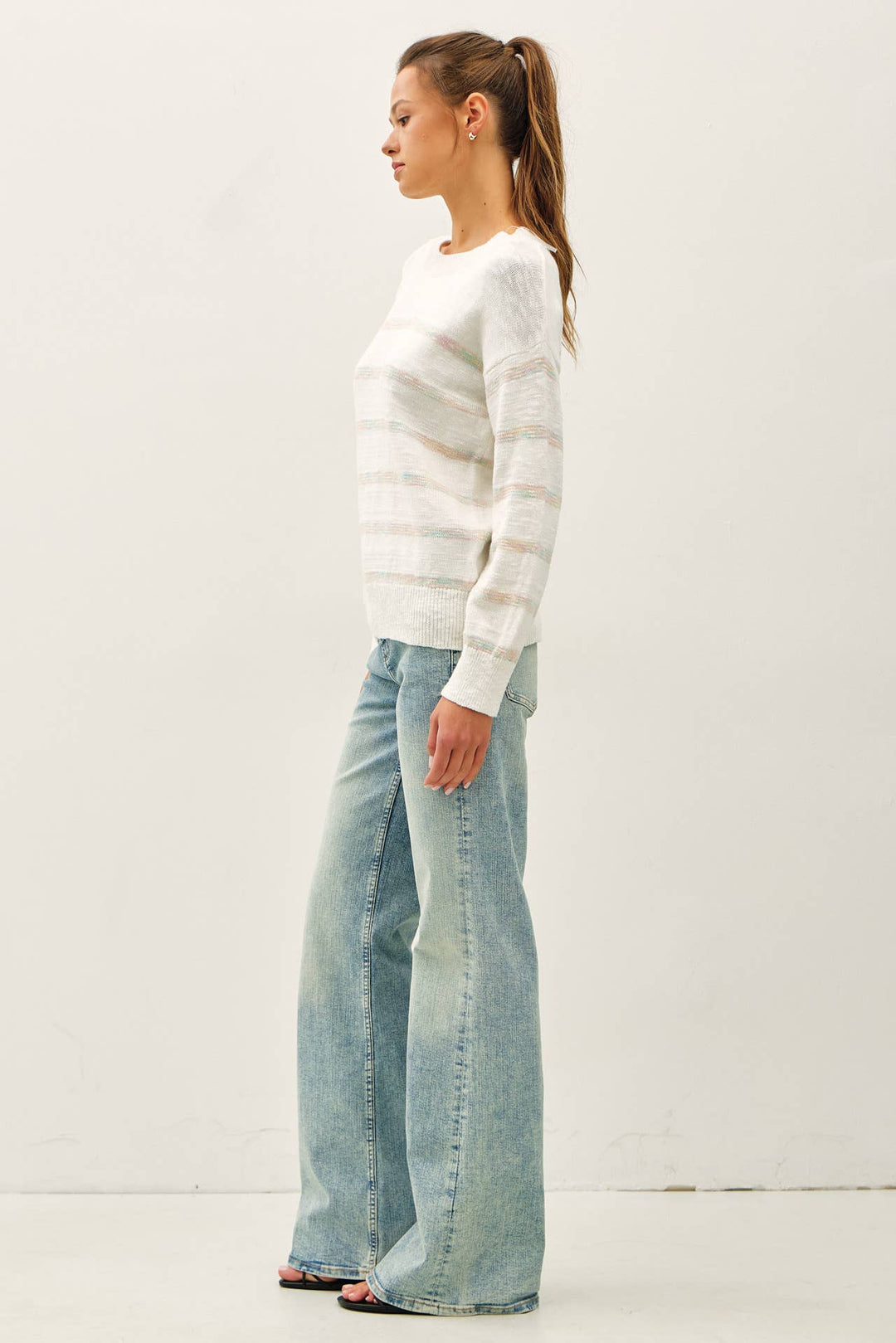 Heather Striped Sweater