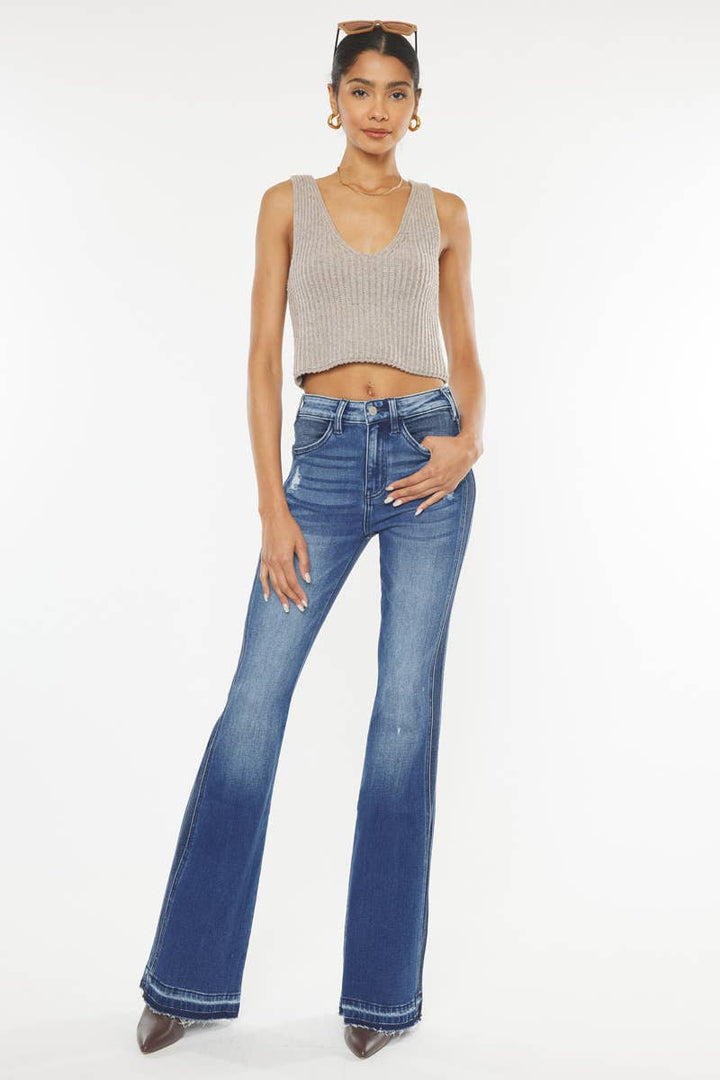 Kelsea Contrast Side Panel Flares