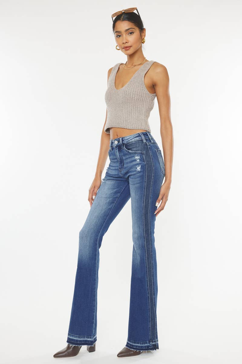 Kelsea Contrast Side Panel Flares