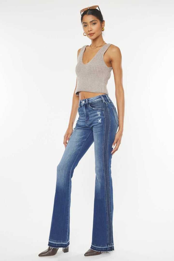 Kelsea Contrast Side Panel Flares