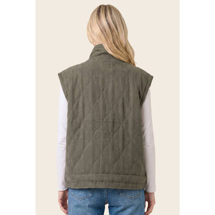 QUILTED OVERSIZED PUFFER VEST