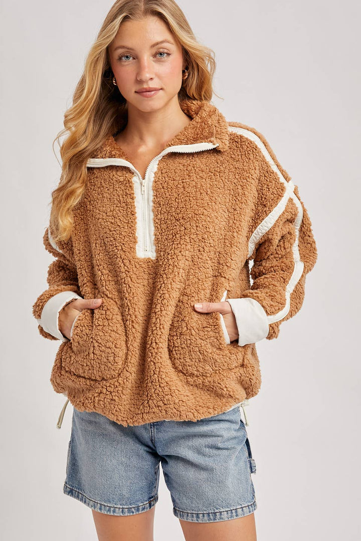 Half Zip Sherpa Pullover