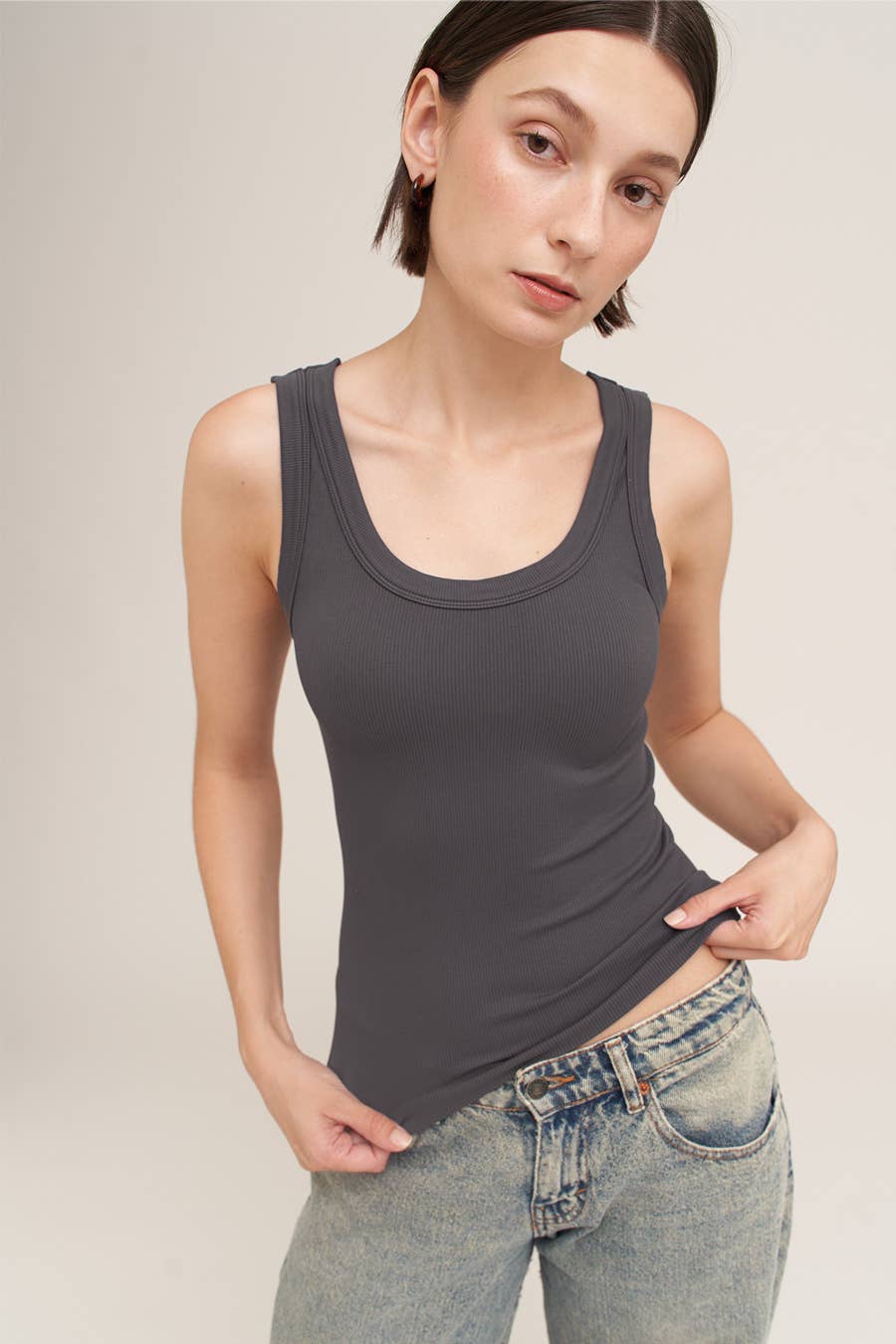NS8216 - Reversible Ribbed Tank Top