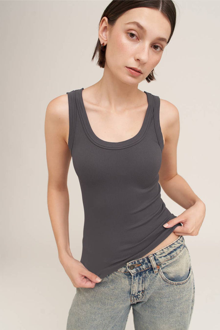 NS8216 - Reversible Ribbed Tank Top