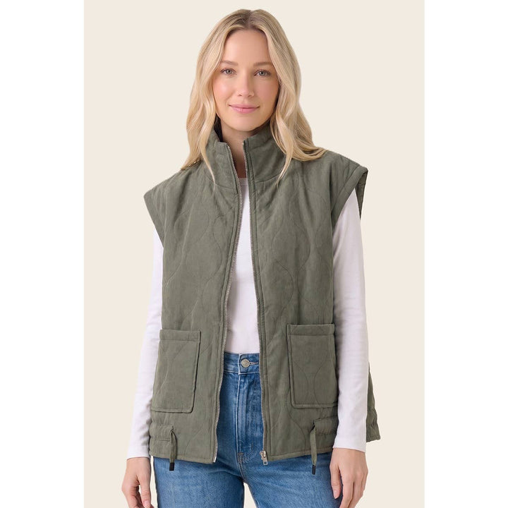 QUILTED OVERSIZED PUFFER VEST