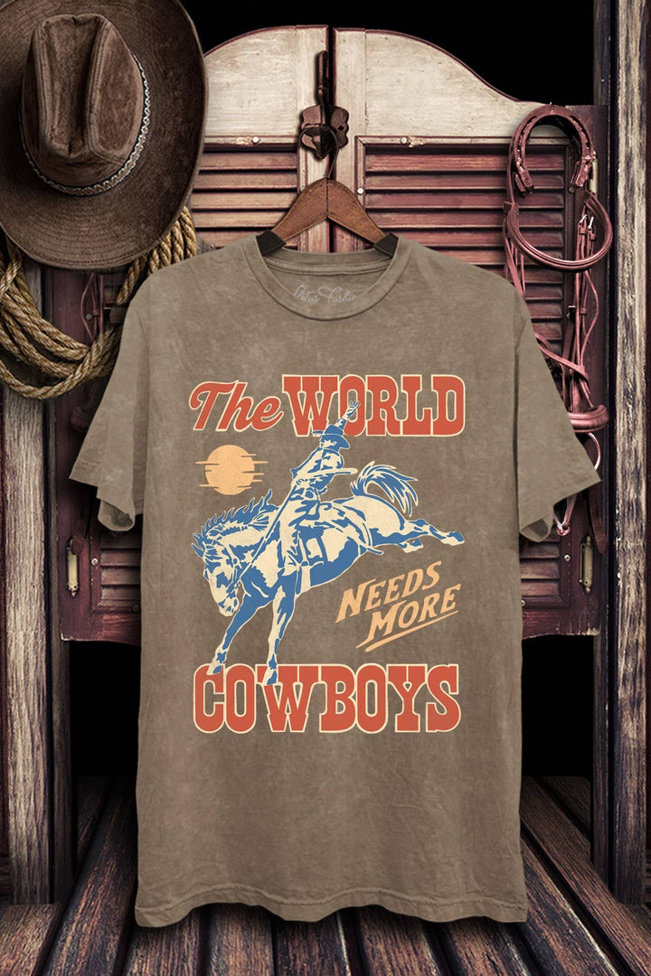 The World Needs More Cowboys Graphic Top