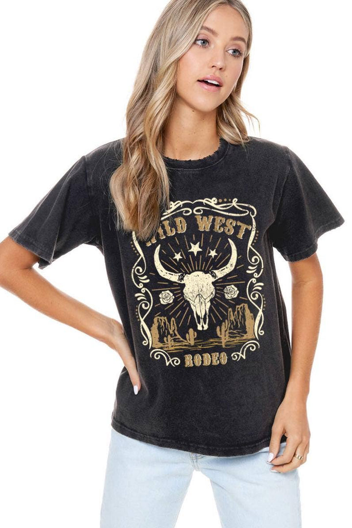 Wild West Rodeo Longhorn Graphic Tee