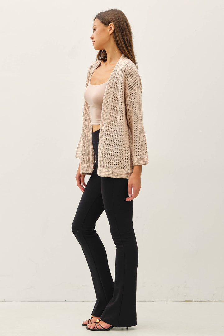 Fisherman Open Cardigan
