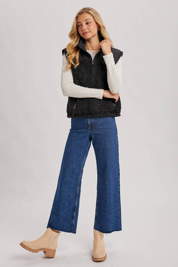 Sherpa Contrast 1/2 Zip Pullover