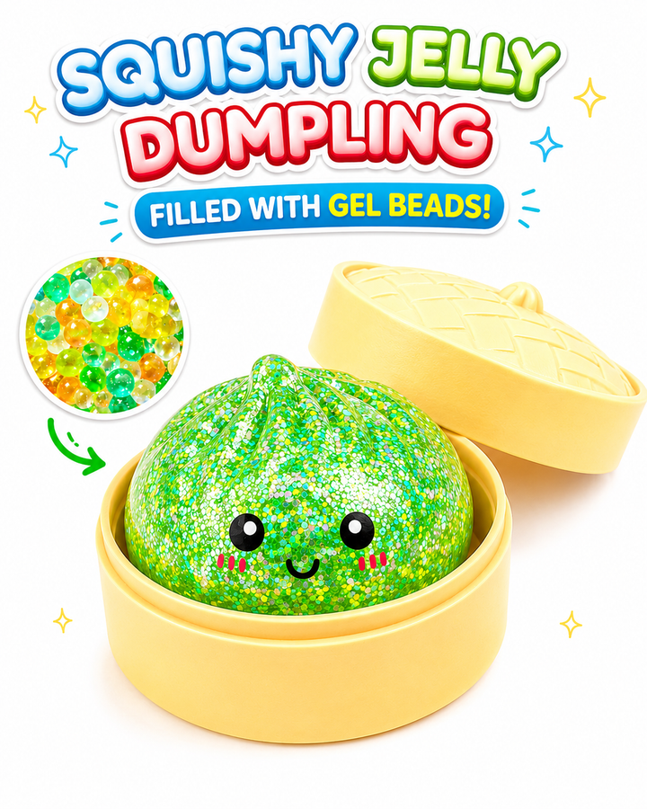 Mini Glitter Gel Bead Dumpling Squishy – 12 PC Display MSDS7