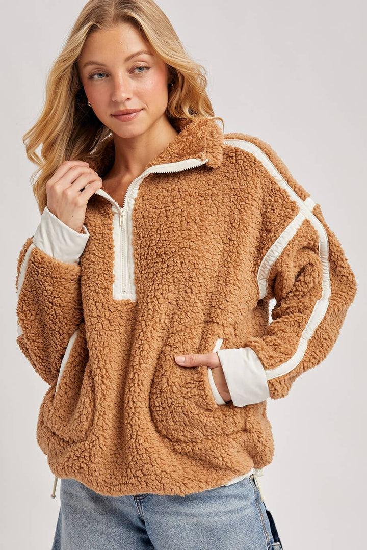 Half Zip Sherpa Pullover