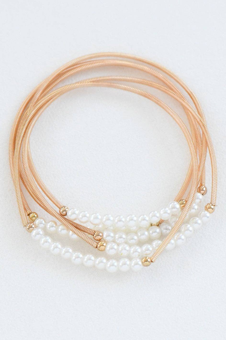 Boho Layered Spring Coil Guitar String Bracelet Set - 6025