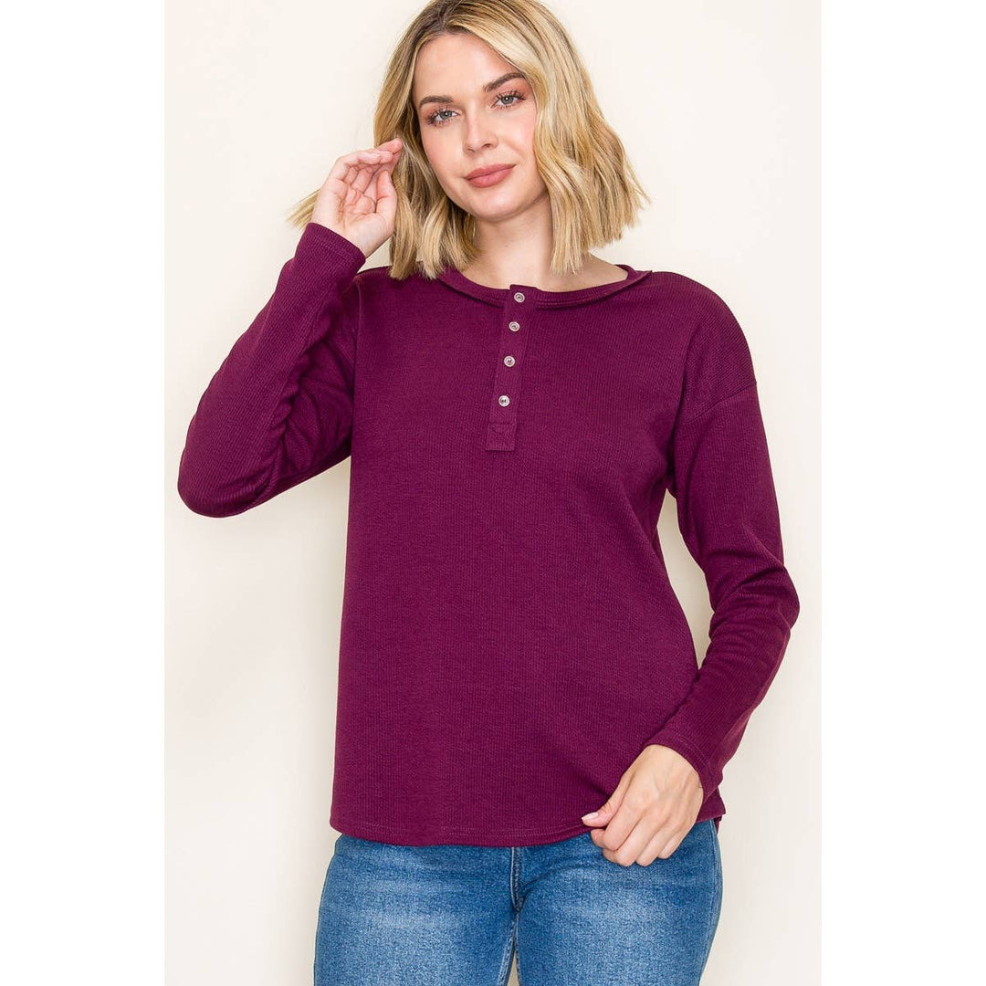 Sadie Textured Henley