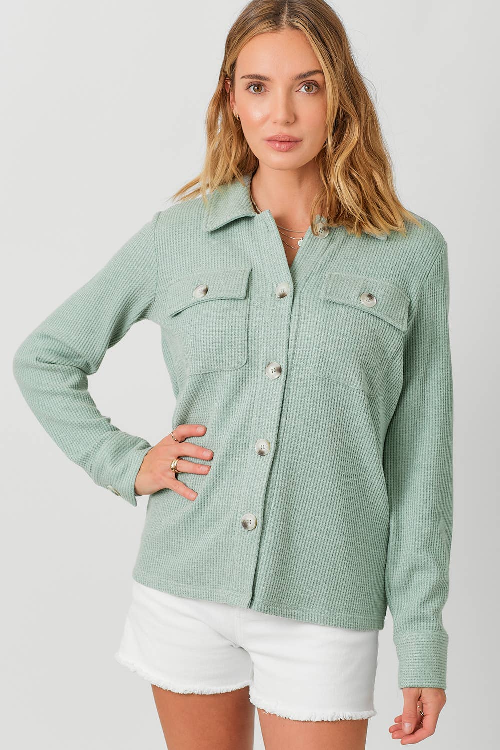 Button Down Thermal Shacket