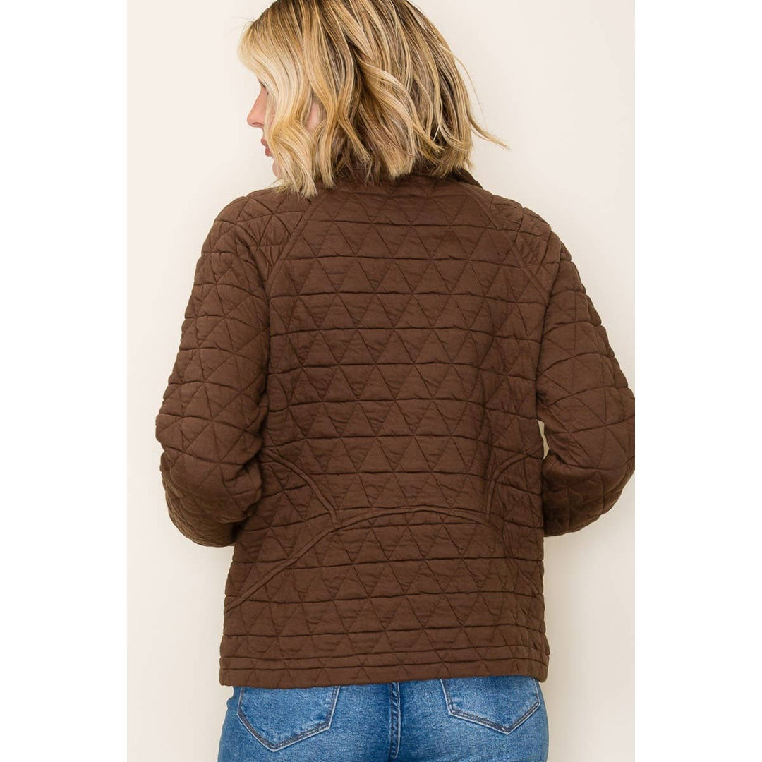 Chocalate Quilted Half Zip