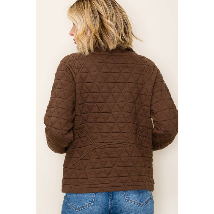 Chocalate Quilted Half Zip