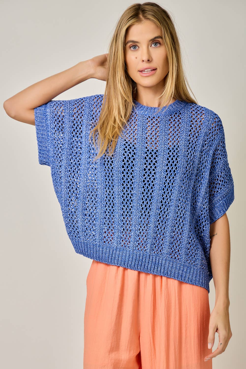 Lainey Crochet Dolman Sweater