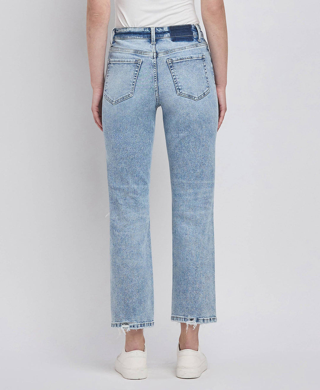 Kim Distressed Crop Leg Jeans