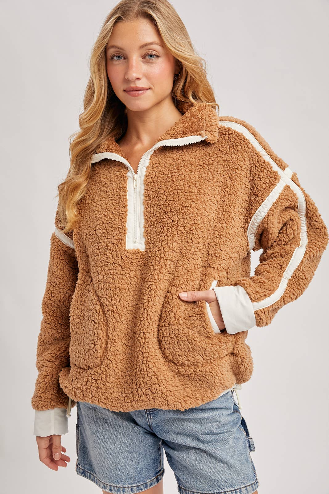 Half Zip Sherpa Pullover