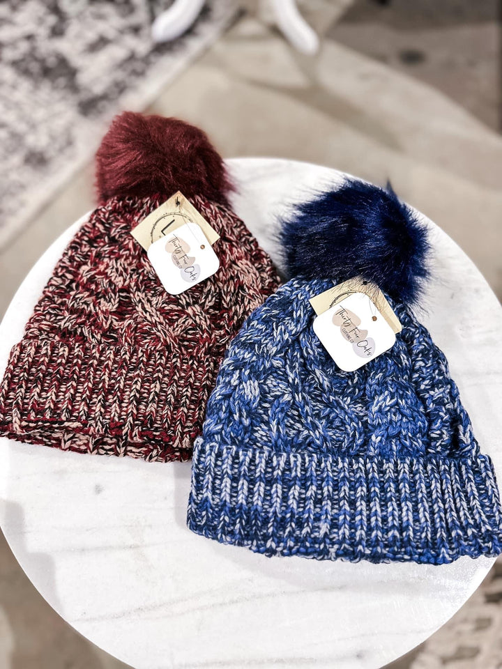 Pom Pom Knit Beanie