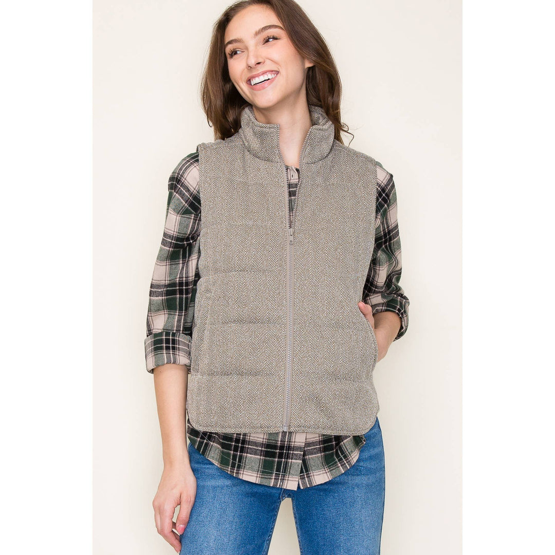 Herringbone Padded Vest