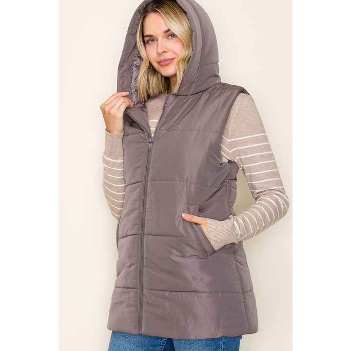 Amie Hooded Puffer Vest