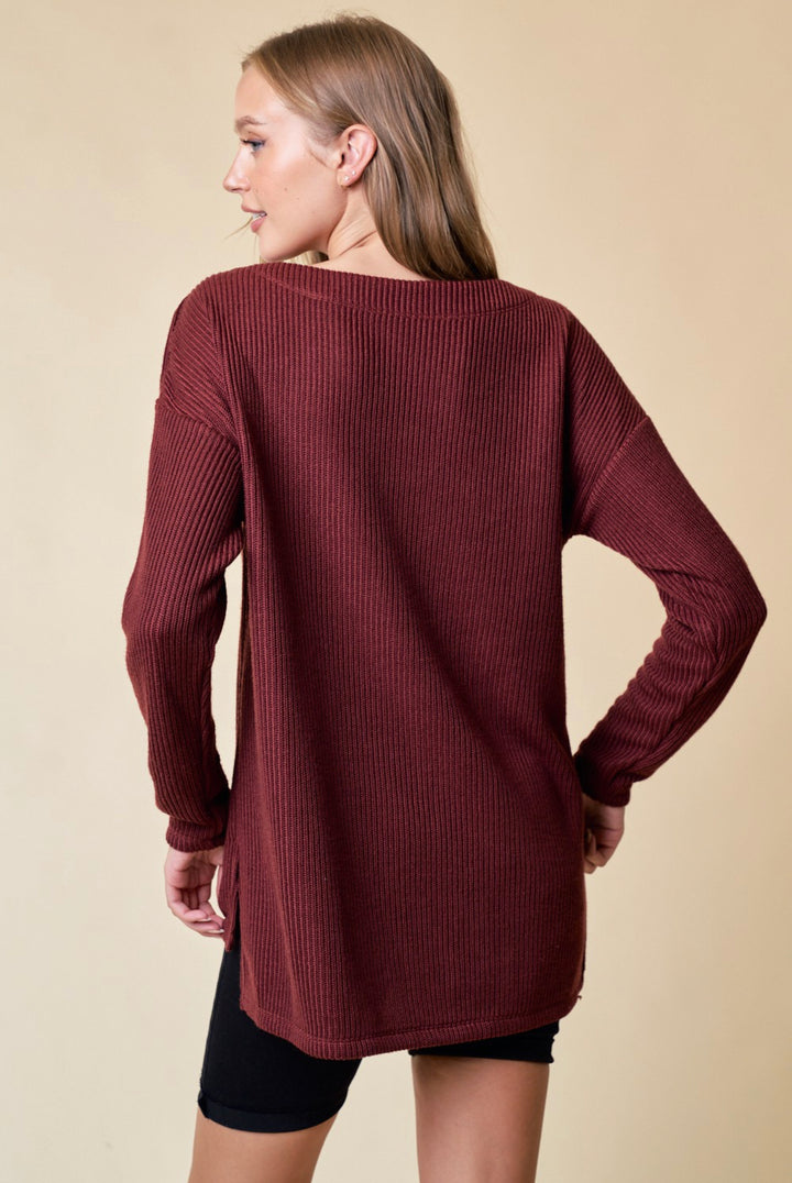 Button Sleeve Sweater