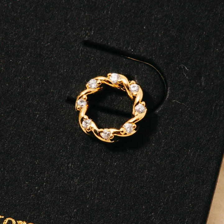 Mini Twisted Hoop Stud Earrings