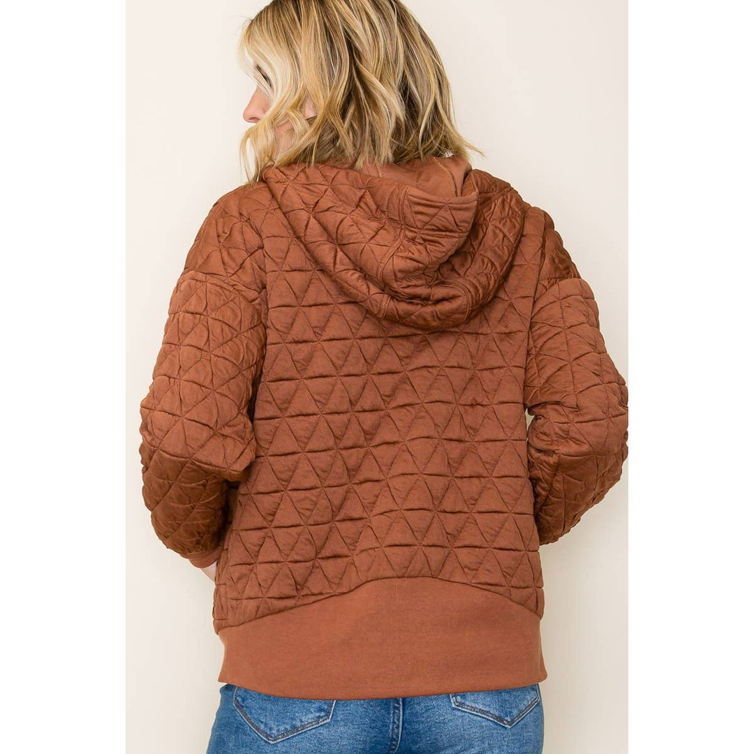 Quilted Hoodie Zip Up