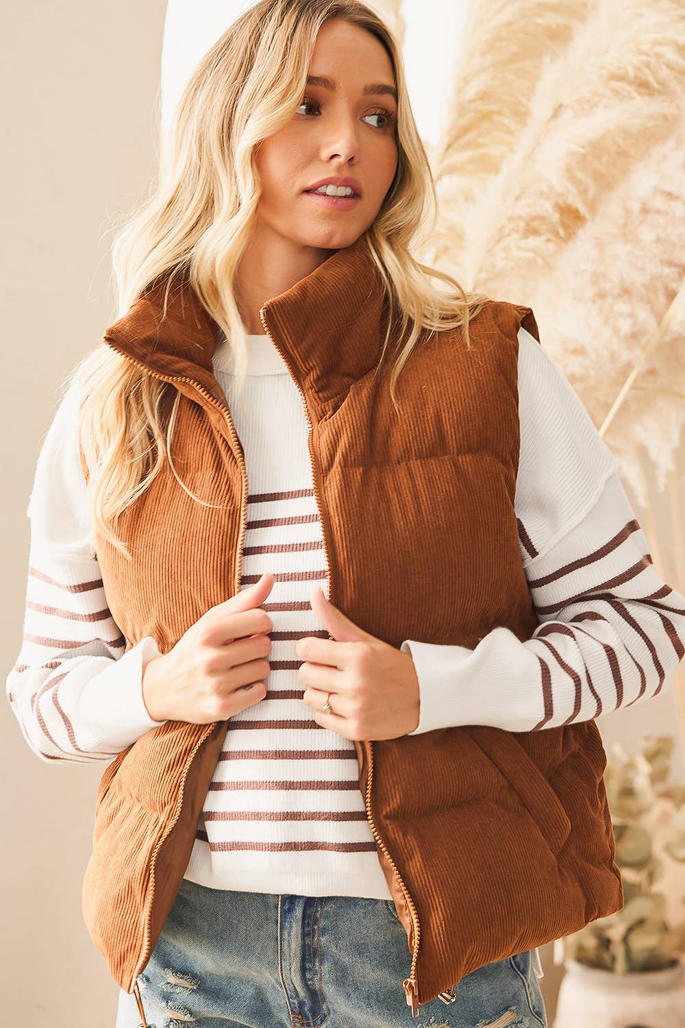 Bridget Corduroy Puffer Vest