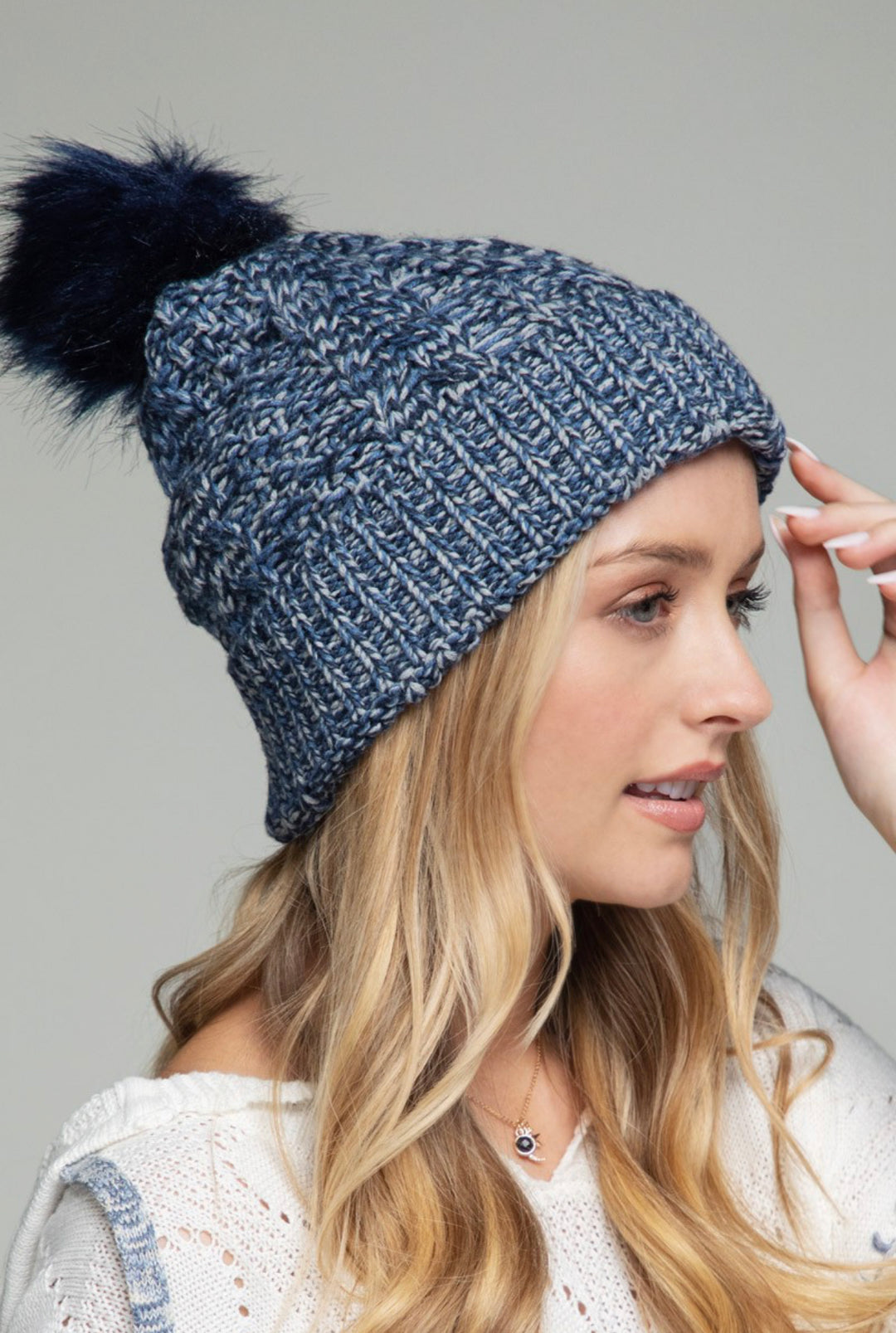 Pom Pom Knit Beanie