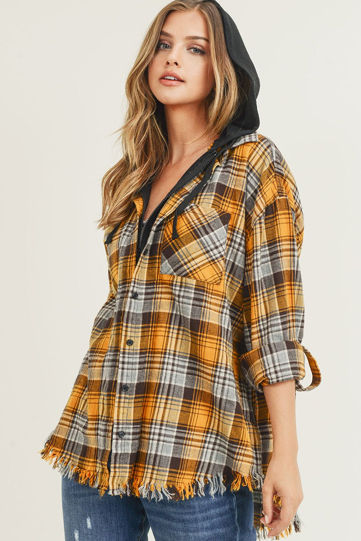 Autumn Hooded Flannel