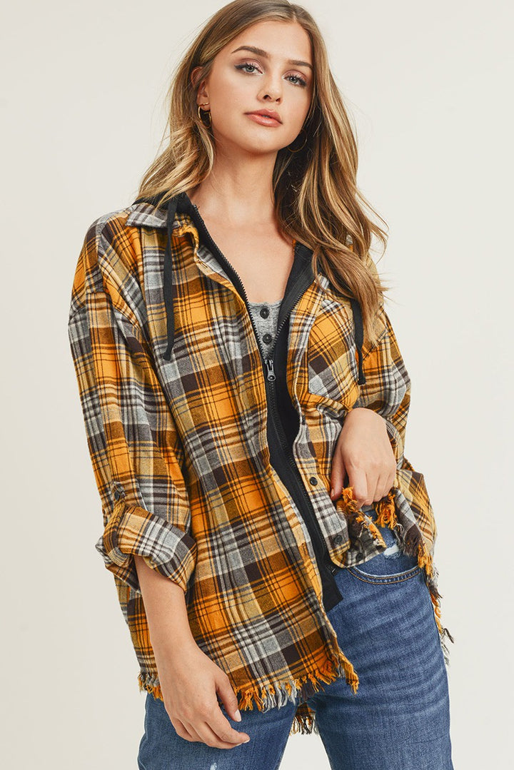 Autumn Hooded Flannel