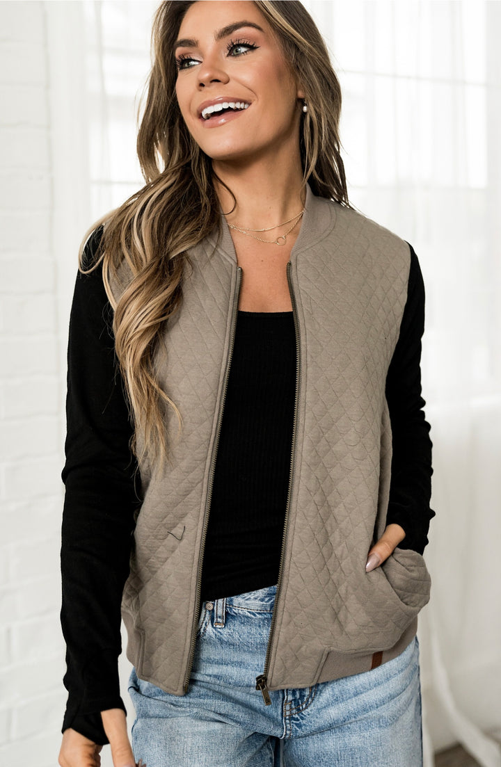 Kylee Quilted Bomber Jacket