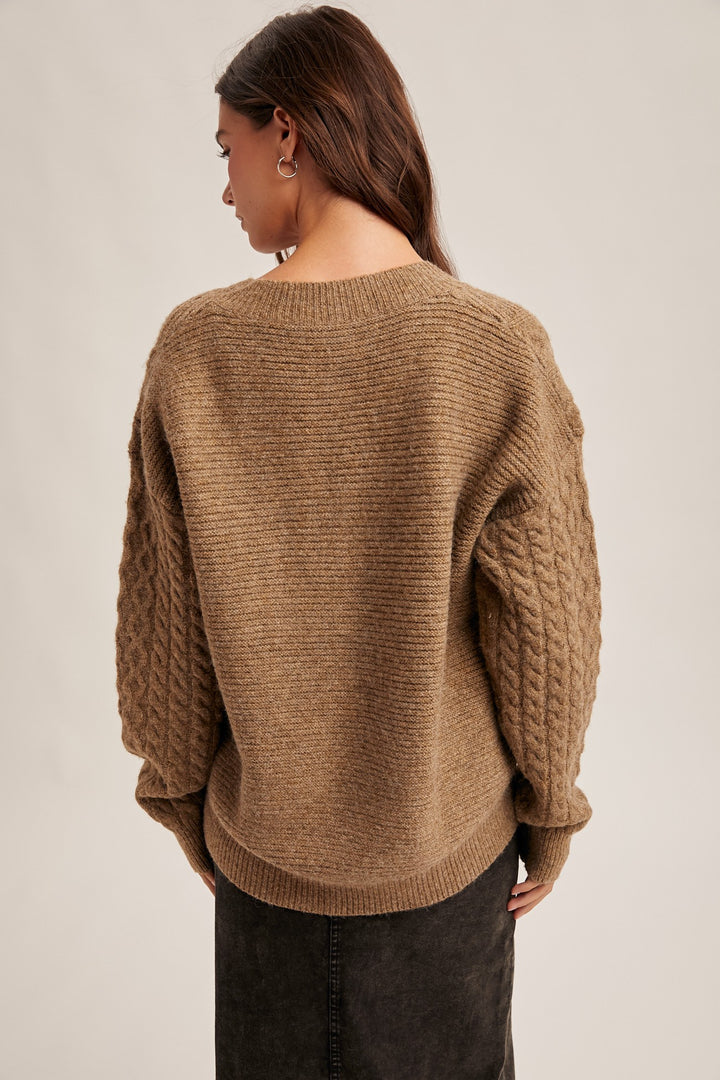 Briar V-Neck Cable Sweater